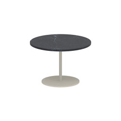 Butler side table 40cm round coated stainless steel & ceramic top | Tavolini alti | Royal Botania