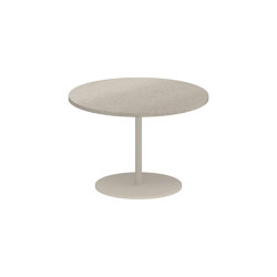 Butler side table 40cm round coated stainless steel & ceramic top | Tavolini alti | Royal Botania