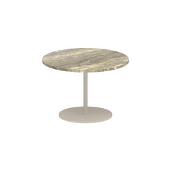 Butler side table 40cm round coated stainless steel & ceramic top | Mesas auxiliares | Royal Botania