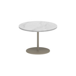 Butler side table 40cm round coated stainless steel & ceramic top | Tavolini alti | Royal Botania