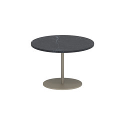 Butler side table 40cm round coated stainless steel & ceramic top | Mesas auxiliares | Royal Botania