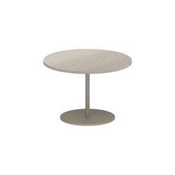 Butler side table 40cm round coated stainless steel & ceramic top | Tavolini alti | Royal Botania