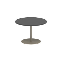 Butler side table 40cm round coated stainless steel & ceramic top | Tavolini alti | Royal Botania