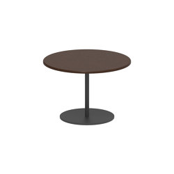 Butler side table 40cm round coated stainless steel & enameled lava stone top | Tavolini alti | Royal Botania