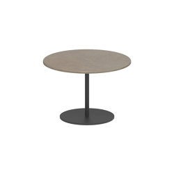 Butler Beistelltisch 40cm rund coated stainless steel & lava stone Tischplatte | Beistelltische | Royal Botania