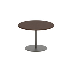 Butler side table 40cm round coated stainless steel & enameled lava stone top | Mesas auxiliares | Royal Botania