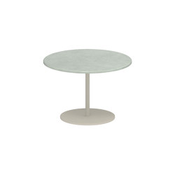 Butler table basse 40cm rond coated stainless steel & lava stone | Tables d'appoint | Royal Botania