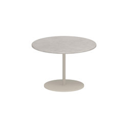 Butler side table 40cm round coated stainless steel & enameled lava stone top | Mesas auxiliares | Royal Botania