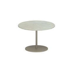 Butler table basse 40cm rond coated stainless steel & lava stone | Tables d'appoint | Royal Botania