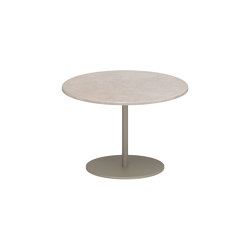 Butler table basse 40cm rond coated stainless steel & lava stone | Tables d'appoint | Royal Botania