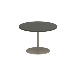 Butler side table 40cm round coated stainless steel & enameled lava stone top | Mesas auxiliares | Royal Botania