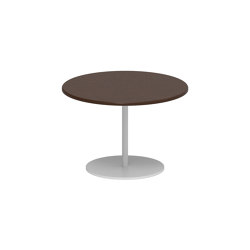 Butler side table 40cm round coated stainless steel & enameled lava stone top | Tavolini alti | Royal Botania