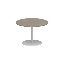 Butler side table 40cm round coated stainless steel & enameled lava stone top | Mesas auxiliares | Royal Botania