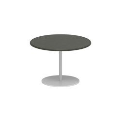 Butler side table 40cm round coated stainless steel & enameled lava stone top | Mesas auxiliares | Royal Botania