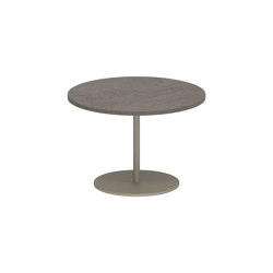 Butler side table 40cm round coated stainless steel & ceramic top | Tavolini alti | Royal Botania