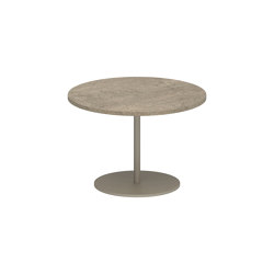 Butler side table 40cm round coated stainless steel & ceramic top | Tavolini alti | Royal Botania