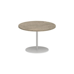 Butler table basse 40cm ronde coated stainless steel & ceramique | Tables d'appoint | Royal Botania