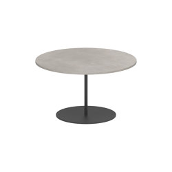 Butler side table 60cm round coated stainless steel & ceramic top | Tavolini alti | Royal Botania