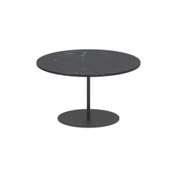 Butler side table 60cm round coated stainless steel & ceramic top | Side tables | Royal Botania