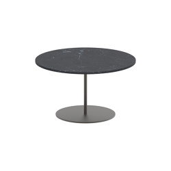 Butler side table 60cm round coated stainless steel & ceramic top | Side tables | Royal Botania