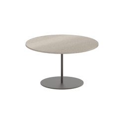 Butler side table 60cm round coated stainless steel & ceramic top | Side tables | Royal Botania