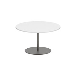 Butler side table 60cm round coated stainless steel & ceramic top | Side tables | Royal Botania