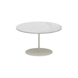 Butler side table 60cm round coated stainless steel & ceramic top | Side tables | Royal Botania