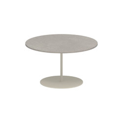 Butler side table 60cm round coated stainless steel & ceramic top | Side tables | Royal Botania