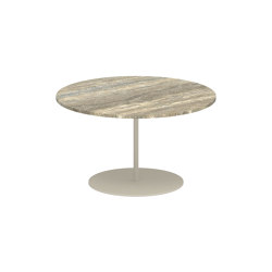 Butler side table 60cm round coated stainless steel & ceramic top | Side tables | Royal Botania