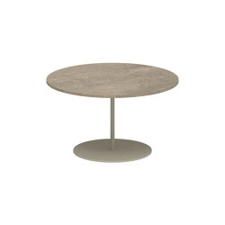 Butler side table 60cm round coated stainless steel & ceramic top | Side tables | Royal Botania