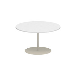 Butler side table 60cm round coated stainless steel & ceramic top | Tavolini alti | Royal Botania