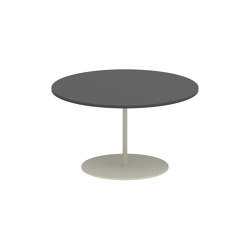 Butler side table 60cm round coated stainless steel & ceramic top | Tavolini alti | Royal Botania