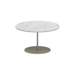 Butler side table 60cm round coated stainless steel & ceramic top | Side tables | Royal Botania