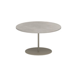 Butler side table 60cm round coated stainless steel & ceramic top | Tavolini alti | Royal Botania