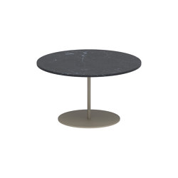 Butler side table 60cm round coated stainless steel & ceramic top | Side tables | Royal Botania