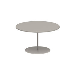 Butler side table 60cm round coated stainless steel & ceramic top | Tavolini alti | Royal Botania