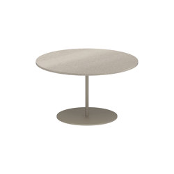 Butler side table 60cm round coated stainless steel & ceramic top | Tavolini alti | Royal Botania