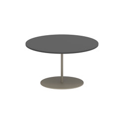 Butler side table 60cm round coated stainless steel & ceramic top | Tavolini alti | Royal Botania