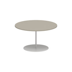 Butler side table 60cm round coated stainless steel & ceramic top | Side tables | Royal Botania