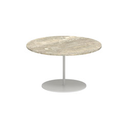 Butler table basse 60cm rond coated stainless steel & ceramique | Tables d'appoint | Royal Botania