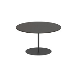 Butler table basse 60cm rond coated stainless steel & plateau lava stone | Tables d'appoint | Royal Botania