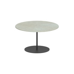 Butler table basse 60cm rond coated stainless steel & plateau lava stone | Tables d'appoint | Royal Botania