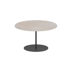 Butler Beistelltisch 60cm round coated stainless steel & lava stone Tischplatte | Beistelltische | Royal Botania