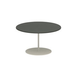 Butler side table 60cm round coated stainless steel & enameled lava stone top | Side tables | Royal Botania