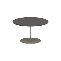 Butler side table 60cm round coated stainless steel & enameled lava stone top | Side tables | Royal Botania