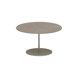 Butler side table 60cm round coated stainless steel & enameled lava stone top | Tavolini alti | Royal Botania