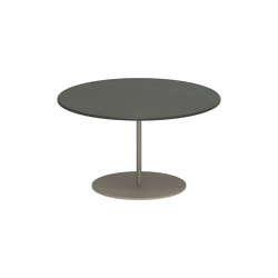 Butler table basse 60cm rond coated stainless steel & plateau lava stone | Tables d'appoint | Royal Botania