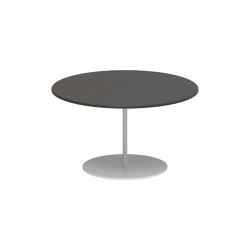 Butler side table 60cm round coated stainless steel & enameled lava stone top | Tavolini alti | Royal Botania