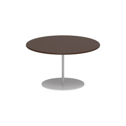 Butler side table 60cm round coated stainless steel & enameled lava stone top | Tavolini alti | Royal Botania