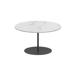 Butler side table high 75cm round coated stainless steel & ceramic top | Mesas auxiliares | Royal Botania